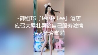 -御姐TS『Jessie Lee』酒店应召大屌壮男给自己服务激情后入无套啪啪