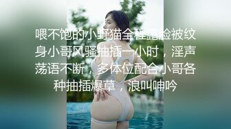 喂不饱的小野猫全程露脸被纹身小哥风骚抽插一小时，淫声荡语不断，多体位配合小哥各种抽插爆草，浪叫呻吟